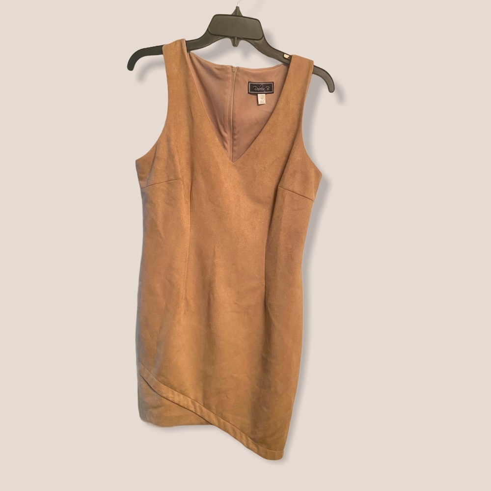 Brown suede dress